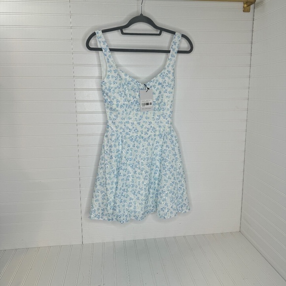 NEW Princess Polly Gazette Mini Dress Blue Floral US Size 2 - Picture 1 of 7